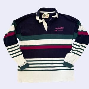 Vintage 90s navy striped rugby shirt